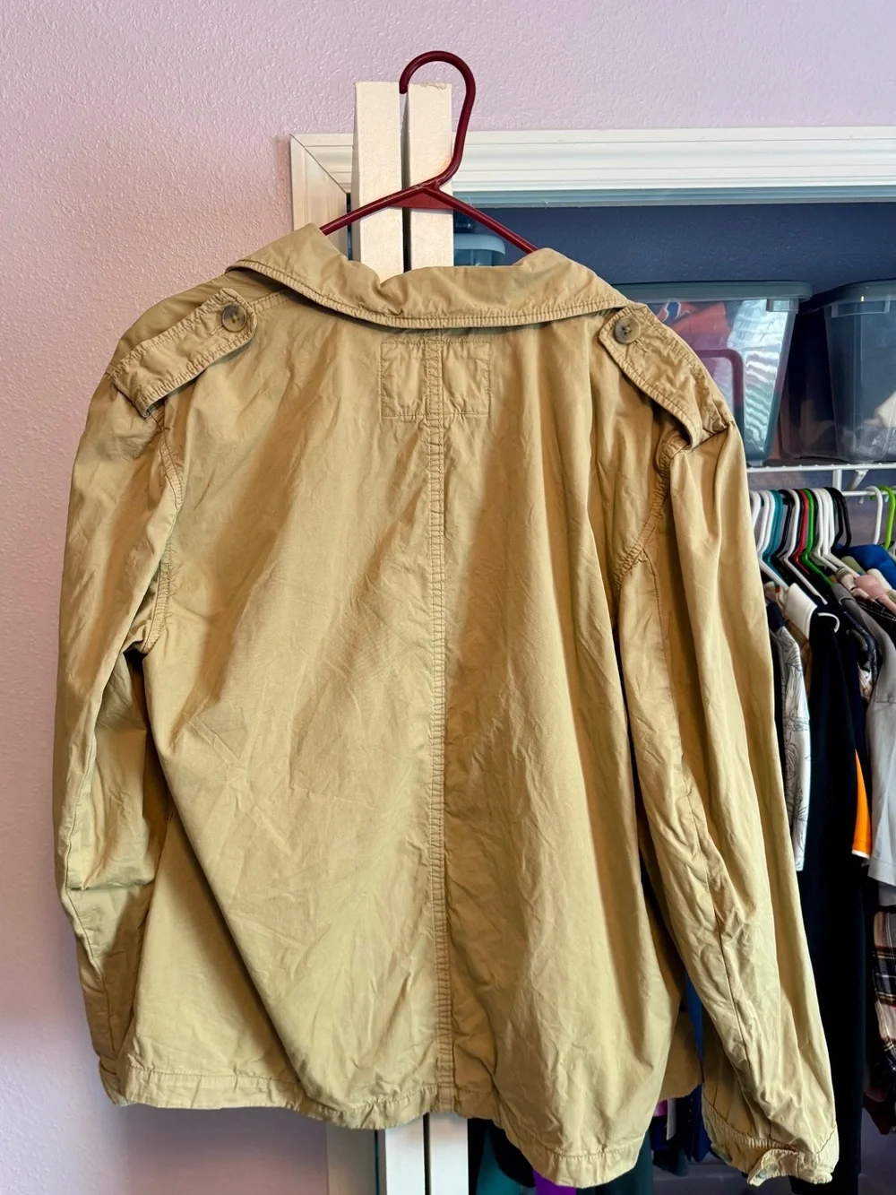 Vintage 2006 Banana Republic Safari Field Jacket Men’s L Khaki/Tan Cotton.